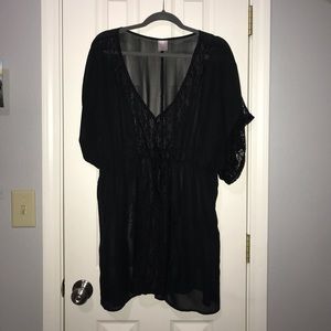Black swimsuit coverup XL